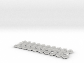 20x Blank - Joust Shoulder Shields (L) in Clear Ultra Fine Detail Plastic