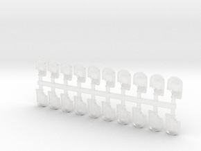 20x Blank - Joust Shoulder Shields (R) in Clear Ultra Fine Detail Plastic