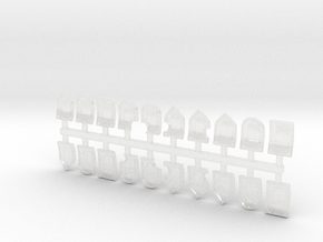 20x Shoulder Shield Variety Pack in Clear Ultra Fine Detail Plastic