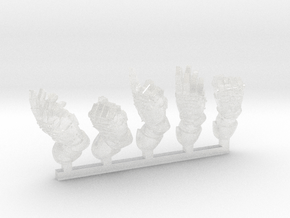 5x Blood Guard - Right-Hand Energy Fists in Clear Ultra Fine Detail Plastic