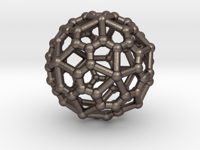 Pentagonal hexecontahedron in Polished Bronzed Silver Steel