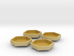 1/200 IJN Yamato Tubs for 46cm Type 94 turrets SET in Tan Fine Detail Plastic