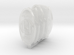 5 Neptune Spears: Right-handed shields in Clear Ultra Fine Detail Plastic
