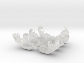 8x Base - Marine Energy Fists [Group 2] in Clear Ultra Fine Detail Plastic