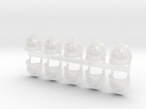 10x Light Bringers - G:3a Shoulder Pads in Clear Ultra Fine Detail Plastic
