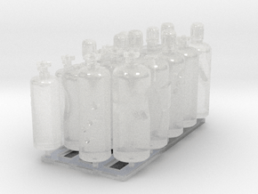 22x Looted Bitz: Scratch & Dent Gas Bottles in Clear Ultra Fine Detail Plastic