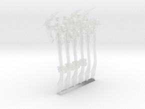 6x Eldar Wraith Axes :  Bonecraft in Clear Ultra Fine Detail Plastic
