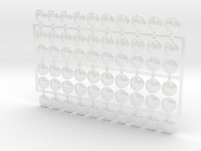 60x Circle Squad: Heavy Support 1 in Clear Ultra Fine Detail Plastic