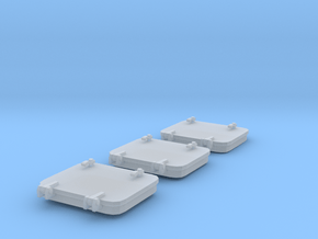 1/24 USN PT Boat 109 Deck Hatches SET x3 in Clear Ultra Fine Detail Plastic