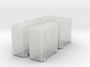 1/35 IJN Ammo Box 25mm Triple Set x4 in Clear Ultra Fine Detail Plastic
