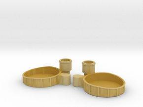 1/350 Richelieu Fore 40mm Tubs SET in Tan Fine Detail Plastic