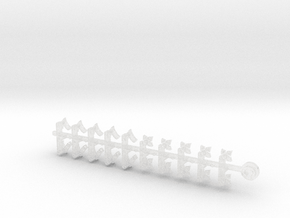 20x Support/Assault - Tiny Convex Insignias (3mm)	 in Clear Ultra Fine Detail Plastic