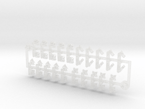 40x Base Squads Pack - Tiny Convex Insignias (3mm) in Clear Ultra Fine Detail Plastic