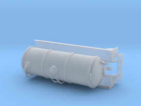 1/64th Liquid Manure Fertilizer tanker body in Clear Ultra Fine Detail Plastic