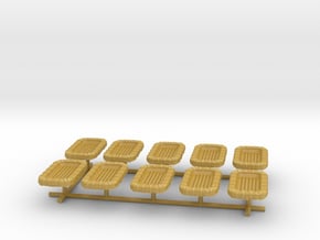 1/200 USN 25 man Life Raft Square SET x10 in Tan Fine Detail Plastic