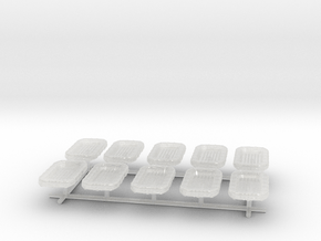 1/200 USN 25 man Life Raft Square SET x10 in Clear Ultra Fine Detail Plastic