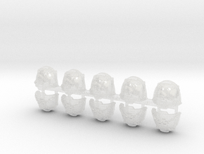 10x Rift Castellans - G:13a Shoulder Pads in Clear Ultra Fine Detail Plastic