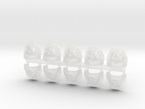 10x Rift Castellans - G:3a Shoulder Pads in Clear Ultra Fine Detail Plastic