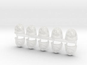 10x Sons of Aries - G:4a Shoulder Pads in Clear Ultra Fine Detail Plastic