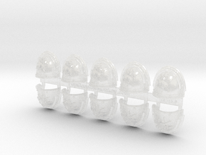 10x Solar Paladins - G:3a Shoulder Pads in Clear Ultra Fine Detail Plastic