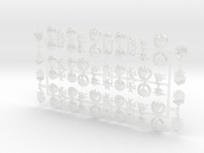 Last Wall Protocol - Shoulder Insignia Set:2 in Clear Ultra Fine Detail Plastic