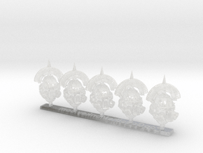 5x Base - Donnero Command Helm in Clear Ultra Fine Detail Plastic