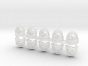 10x Alpha Omega - G:11a Shoulders pads in Clear Ultra Fine Detail Plastic