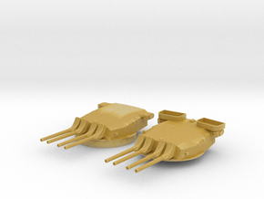 1/600 French Richelieu Fore Main Turrets SET in Tan Fine Detail Plastic