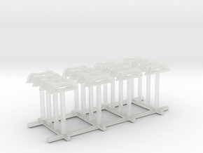 1/200 DKM Side Small Roller Fairlead Set x16 in Clear Ultra Fine Detail Plastic