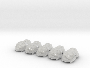 10x Hydra Legion - G:13a Shoulder Pads in Clear Ultra Fine Detail Plastic