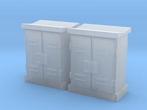 1:72 Relay Cabinets Low 2pc in Clear Ultra Fine Detail Plastic