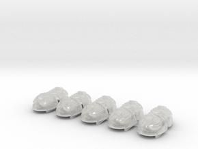 10x Nightmare Legion - G:5a Shoulder Pads in Clear Ultra Fine Detail Plastic