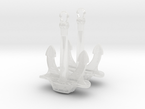  1/128 DKM Bow Anchor Set x2 in Clear Ultra Fine Detail Plastic