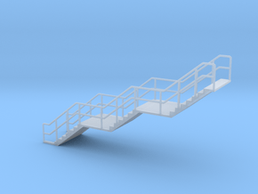 HO Stadium Staircase H46 W24 in Clear Ultra Fine Detail Plastic