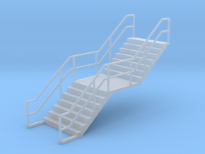 HO Stadium Staircase H31 W24 in Clear Ultra Fine Detail Plastic