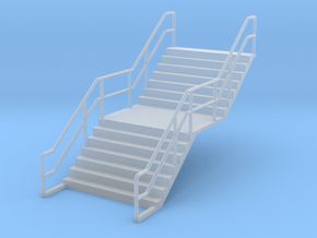 HO Stadium Staircase H31W31 in Clear Ultra Fine Detail Plastic