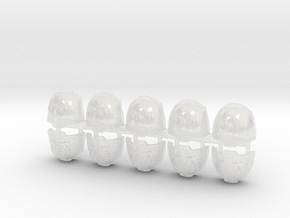 10x Lambda Omega - G:13a Shoulder Pads in Clear Ultra Fine Detail Plastic
