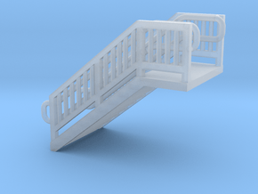 N Scale Steel Station Stairs H12.5W12.5mm in Clear Ultra Fine Detail Plastic