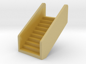 N Scale Station Stairs H12.5W12.5mm in Tan Fine Detail Plastic
