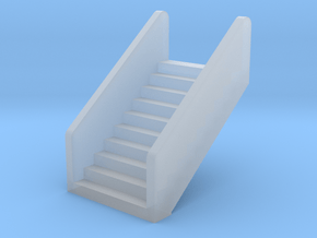N Scale Station Stairs H12.5W12.5mm in Clear Ultra Fine Detail Plastic
