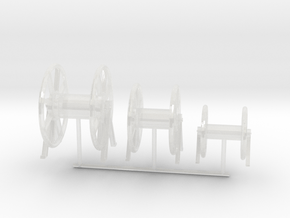 1/100 DKM Hauser Rope Barrels w/o Rope SET  in Clear Ultra Fine Detail Plastic