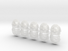 10x Blank/Fast Attack - G:9a Right Shoulders in Clear Ultra Fine Detail Plastic