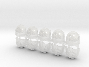 10x R_Scar Hounds - G:13a Right Shoulders in Clear Ultra Fine Detail Plastic