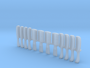 1:12 Salon Combs v2 in Clear Ultra Fine Detail Plastic