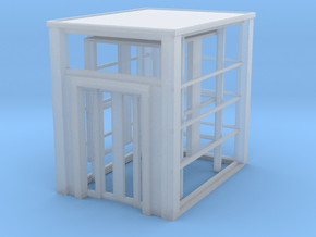 HO Scale Station Platform Elevator w cage in Clear Ultra Fine Detail Plastic