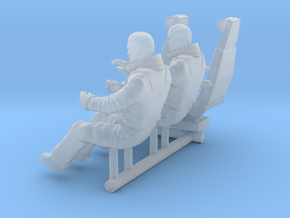 SPACE 2999 1/48 ASTRONAUT PILOT W HEAD AND SEATS in Clear Ultra Fine Detail Plastic