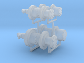 1/64th Set of Oilfield type Winch Drums in Clear Ultra Fine Detail Plastic