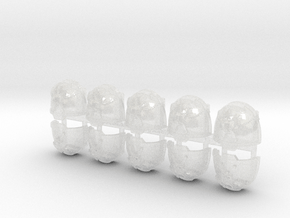 10x Skull Grinders 1 - G:13a Shoulder Pads in Clear Ultra Fine Detail Plastic