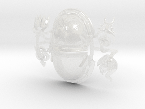 Skull Grinder - Abhor: Demonic Pauldrons in Clear Ultra Fine Detail Plastic