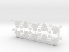 10x Skull Grinders - Chaos:1 PACs Set2 in Clear Ultra Fine Detail Plastic